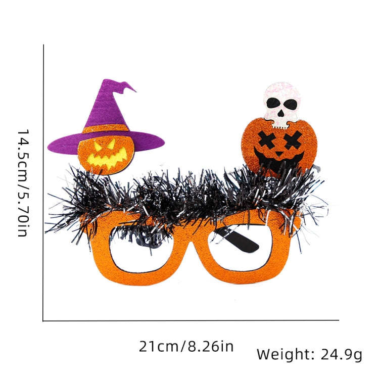 Halloween Party Decoration Glasses Masquerade Costume Props Pumpkin Witch Hat Skull