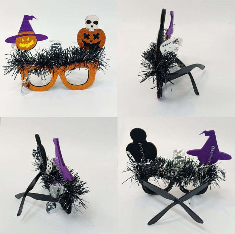 Halloween Party Decoration Glasses Masquerade Costume Props Skull Witch Hat Bat