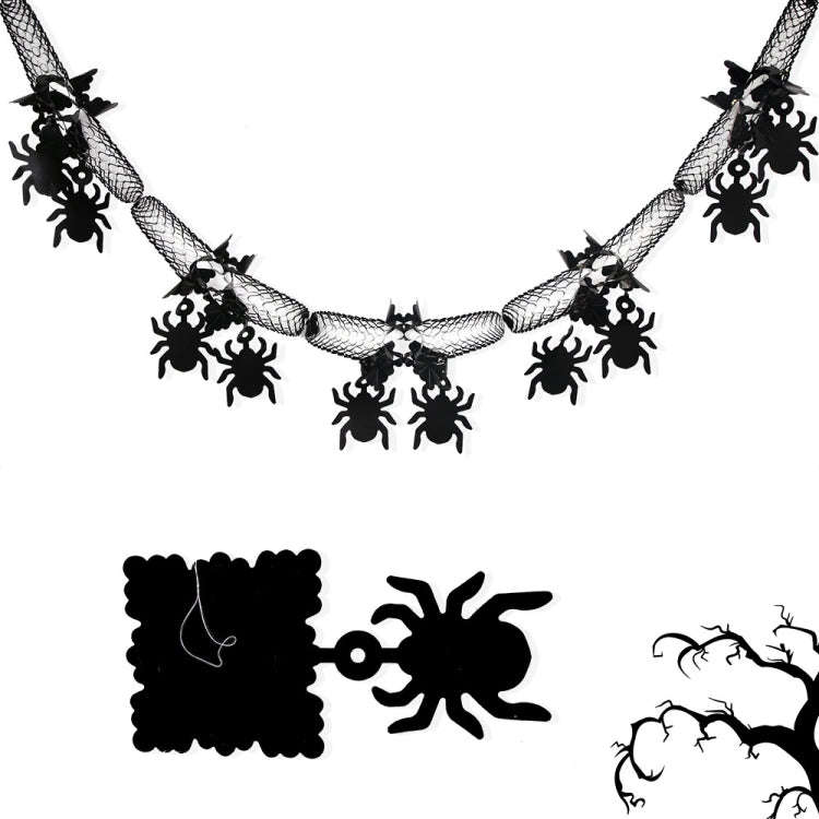3m Halloween Honeycomb Garland Pendant Spider Bat Party Flag Scene Layout Props(Spider)