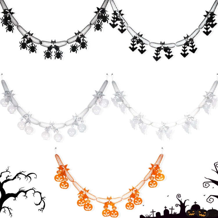 3m Halloween Honeycomb Garland Pendant Spider Bat Party Flag Scene Layout Props(Bat)