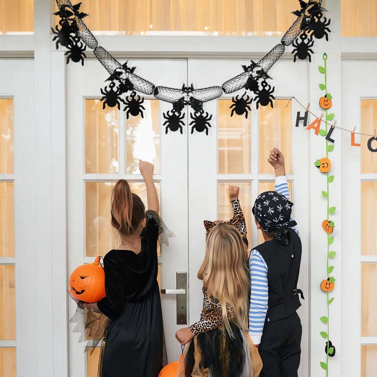 3m Halloween Honeycomb Garland Pendant Spider Bat Party Flag Scene Layout Props(Skull)