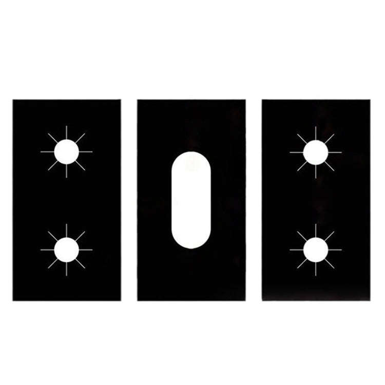 3pcs / Set 5 Holes Gas Oven Stove Grease Protection Cleaning Pad(Black)