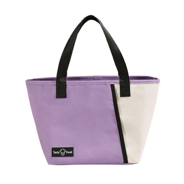 Portable Handheld Insulated Lunch Pack Outdoor Picnic Bento Bag(Purple)