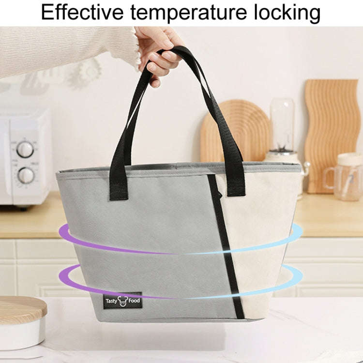 Portable Handheld Insulated Lunch Pack Outdoor Picnic Bento Bag(Purple)