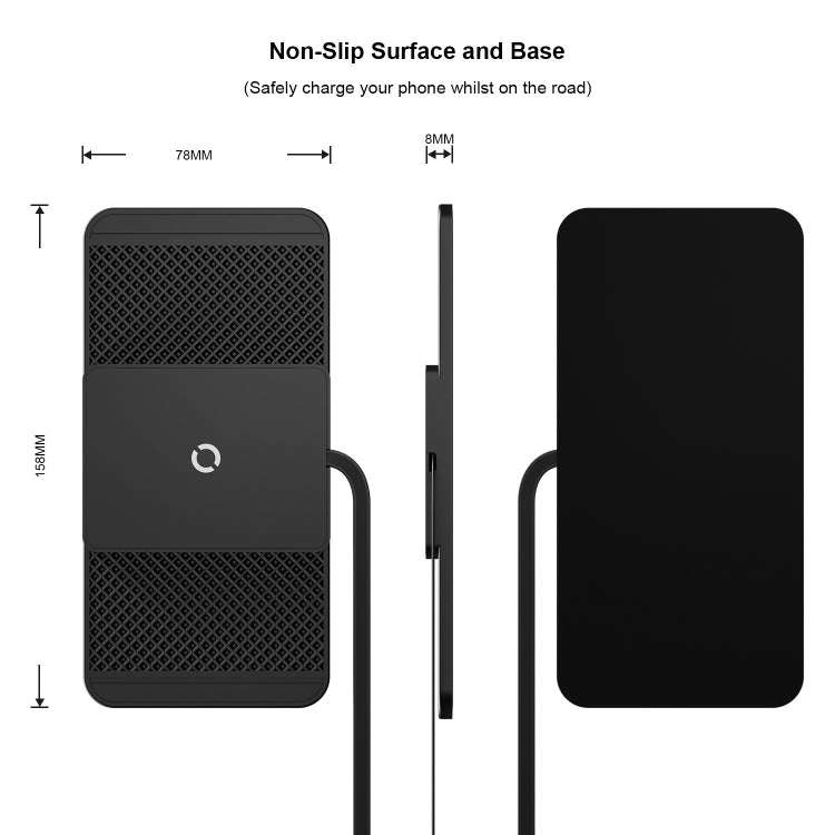 Avoid Camera Universal Car Wireless Charger Anti-slip Mat(TYPEC Interface 1m)