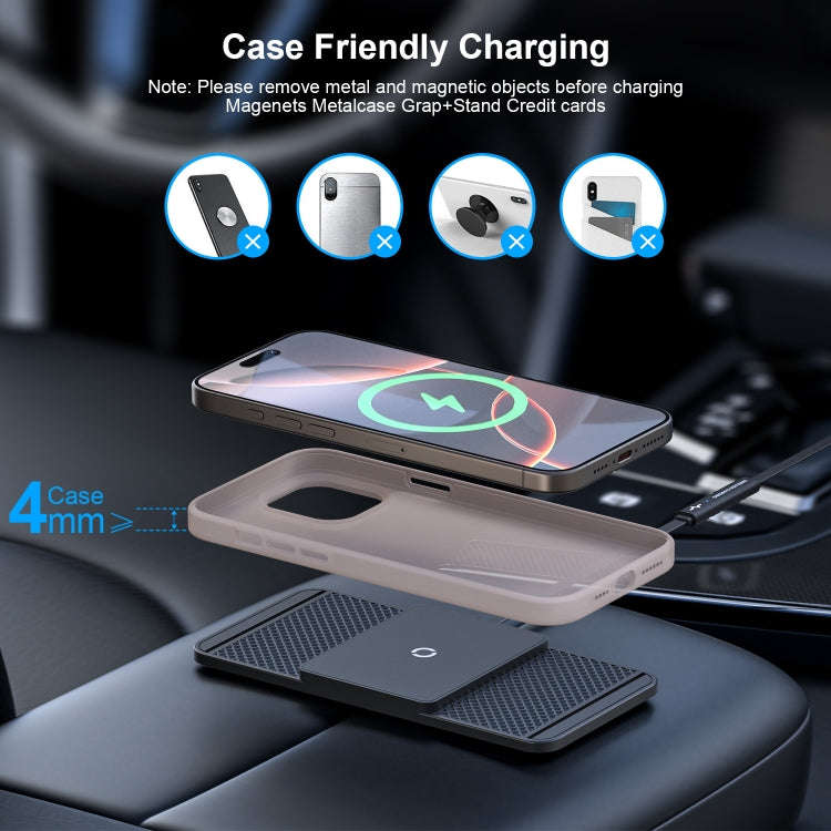 Avoid Camera Universal Car Wireless Charger Anti-slip Mat(TYPEC Interface 1m)