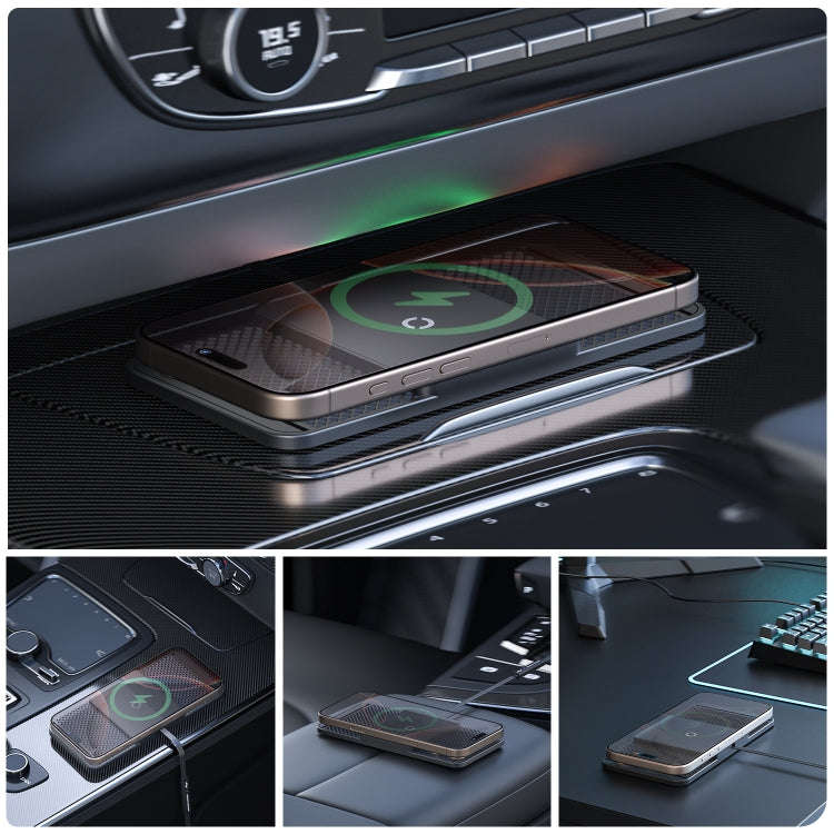 Avoid Camera Universal Car Wireless Charger Anti-slip Mat(TYPEC Interface 1m)