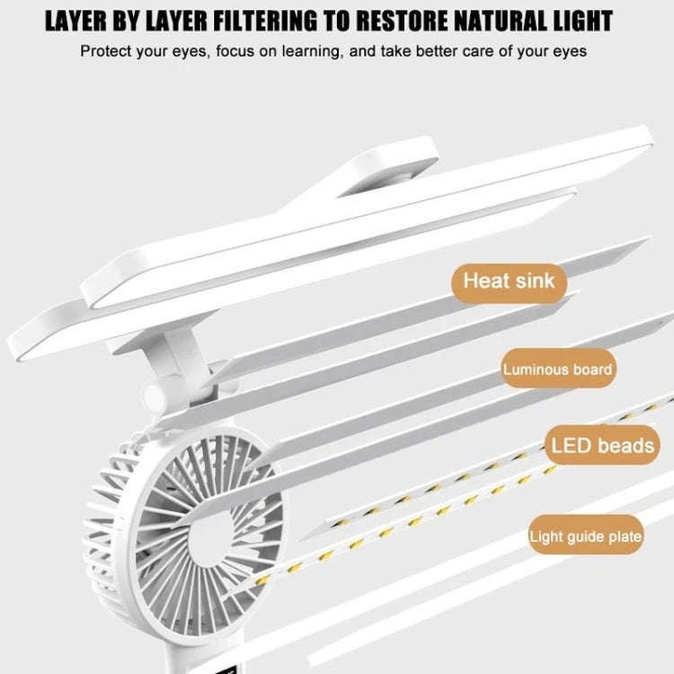 Double Head Horizontal Desk Lamp 3 Light Color Reading Lamp, Spec: Plug-in Clock Model