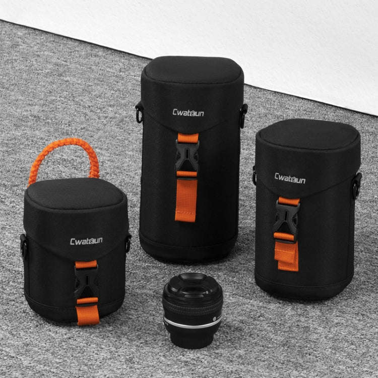 Cwatcun D157 DSLR Camera Lens Barrel Shockproof Thickened Digital Lens Bag Flip Lens Pouch, Color...