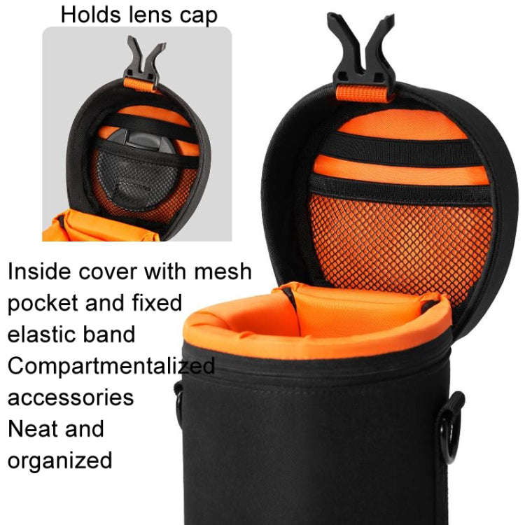Cwatcun D157 DSLR Camera Lens Barrel Shockproof Thickened Digital Lens Bag Flip Lens Pouch, Color...