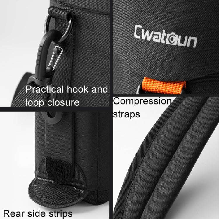 Cwatcun D157 DSLR Camera Lens Barrel Shockproof Thickened Digital Lens Bag Flip Lens Pouch, Color...