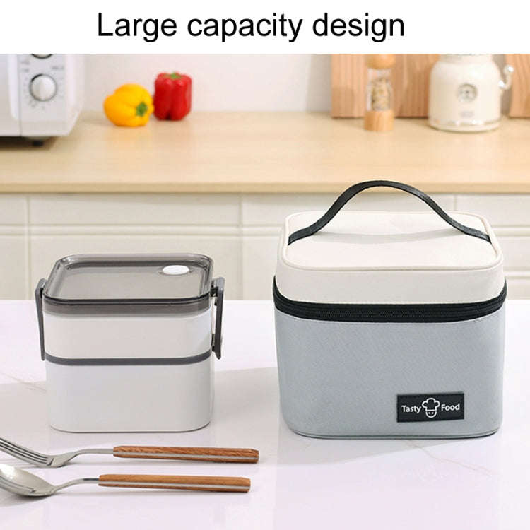 Portable Handheld Insulated Lunch Pack Outdoor Picnic Bento Bag(Blue)