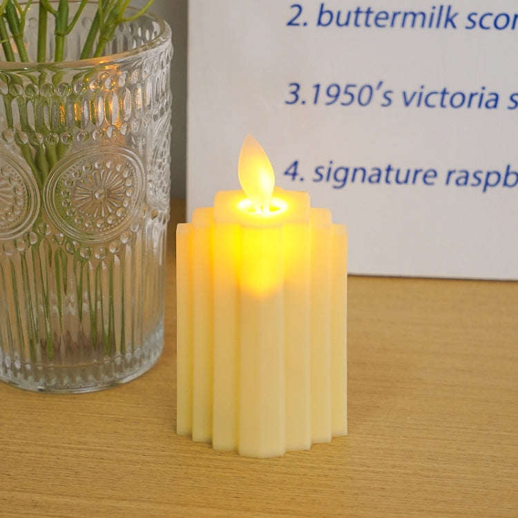 LED Geometry Electronic Candle Light Bedroom Atmosphere Ornaments Photo Props(Building Blocks)