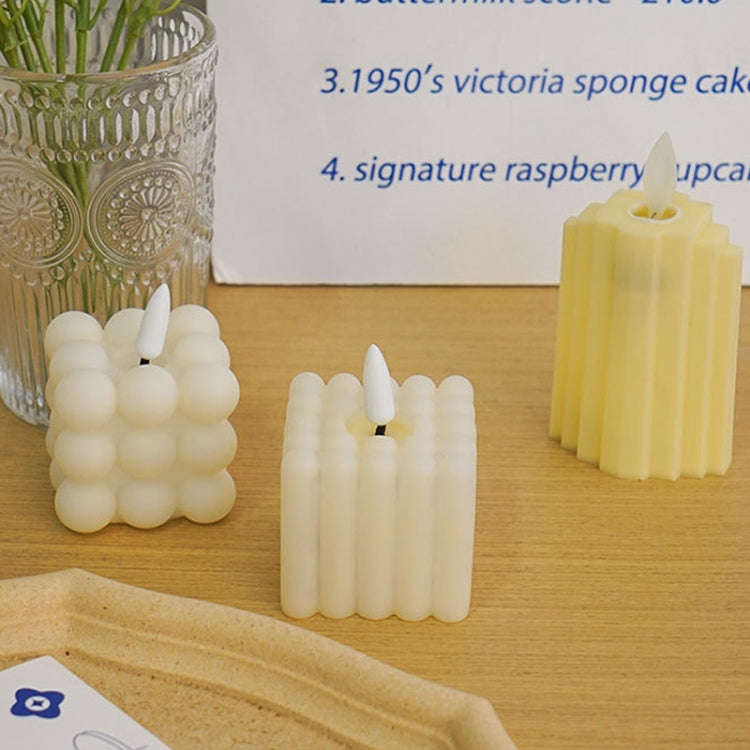 LED Geometry Electronic Candle Light Bedroom Atmosphere Ornaments Photo Props(Pumpkin)