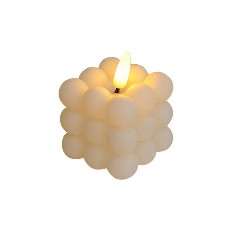 LED Geometry Electronic Candle Light Bedroom Atmosphere Ornaments Photo Props(Pumpkin)