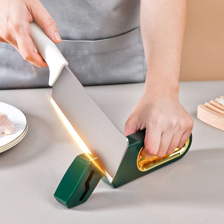 4 In 1 Knife Sharpener 4-Stage Kitchen Quick Sharpening Stone Manual Sharpening Tool(Orange)