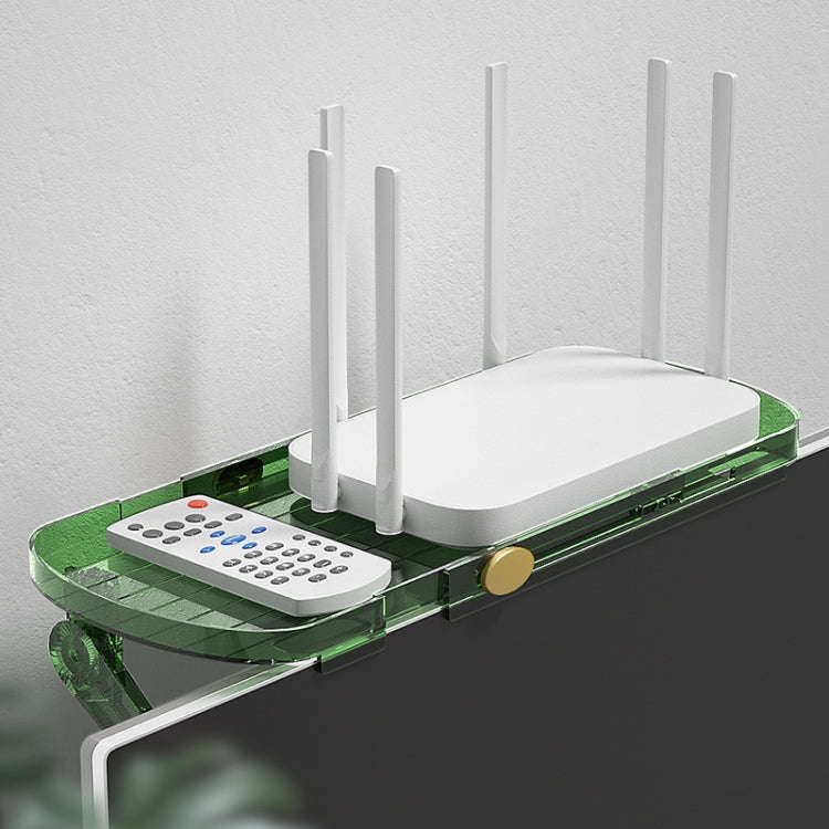 No Punching TV Set-top Box Adjustable Storage Shelf Monitor Computer Screen Holder Router Hanger(...