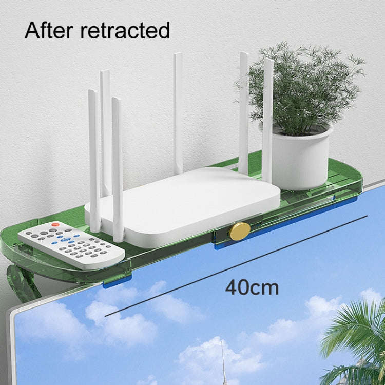No Punching TV Set-top Box Adjustable Storage Shelf Monitor Computer Screen Holder Router Hanger(...