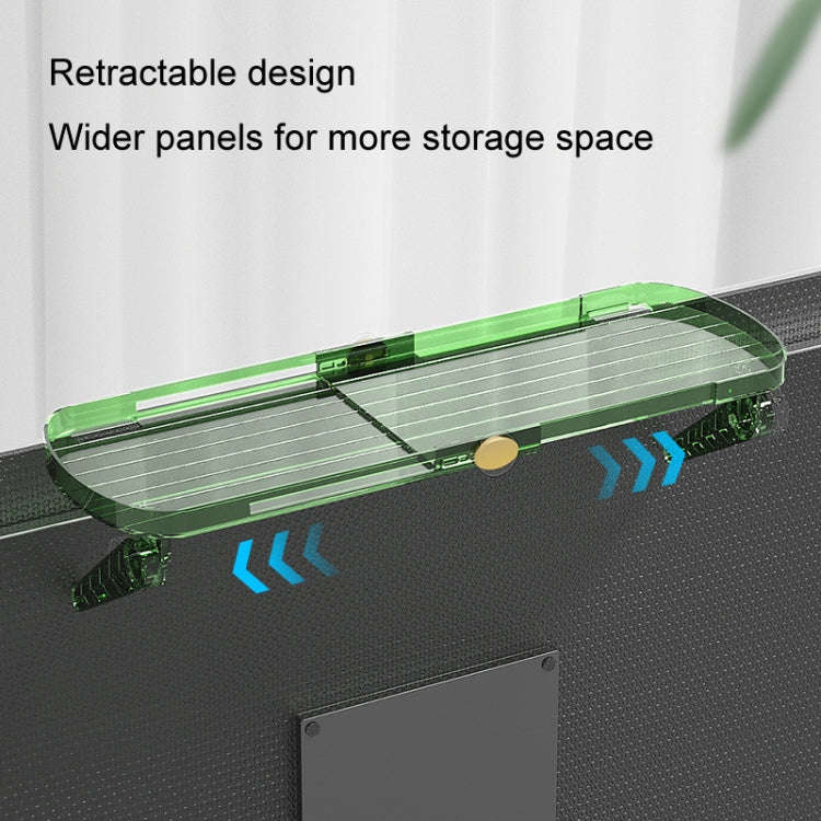 No Punching TV Set-top Box Adjustable Storage Shelf Monitor Computer Screen Holder Router Hanger(...