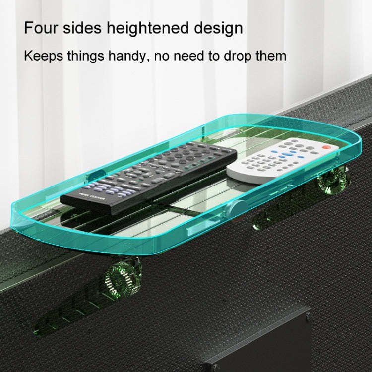 No Punching TV Set-top Box Adjustable Storage Shelf Monitor Computer Screen Holder Router Hanger(...