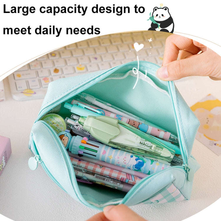 Large Capacity Multi-layer Waterproof Pencil Case Cartoon Pencil Case(Green)