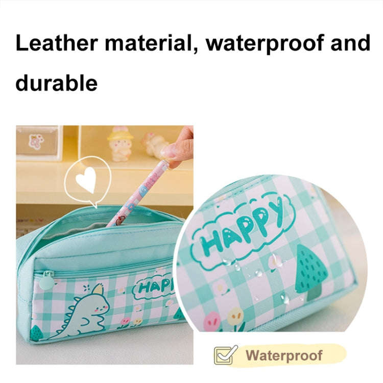 Large Capacity Multi-layer Waterproof Pencil Case Cartoon Pencil Case(Yellow)
