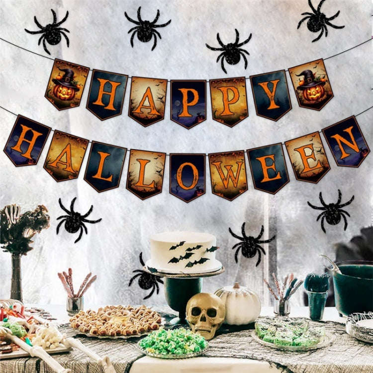Halloween Decoration Wall Stickers Hanging Pendant Party Horror Banner Decoration, Style: Alphabe...