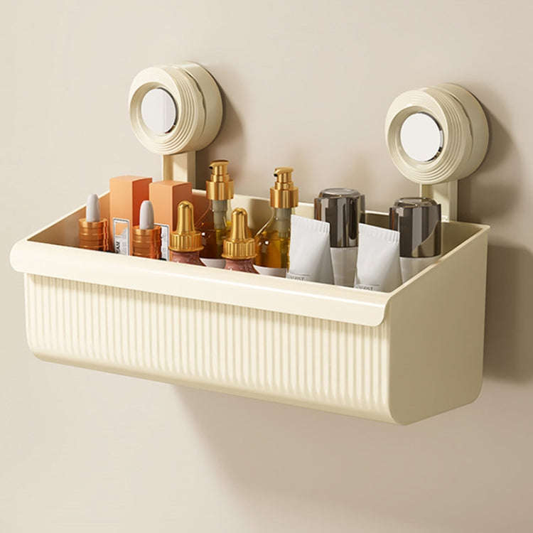 Suction Cup Wall Mounted Bathroom Shelf Drainage Detachable Storage Rack Hanging Basket, Style: L...
