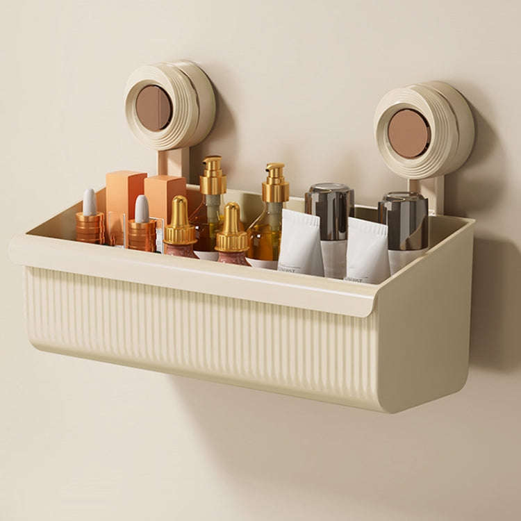 Suction Cup Wall Mounted Bathroom Shelf Drainage Detachable Storage Rack Hanging Basket, Style: L...