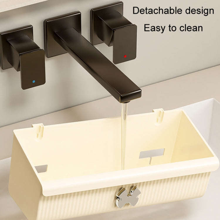 Suction Cup Wall Mounted Bathroom Shelf Drainage Detachable Storage Rack Hanging Basket, Style: S...