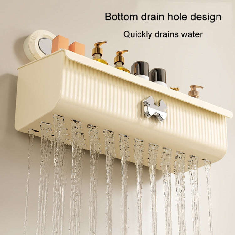 Suction Cup Wall Mounted Bathroom Shelf Drainage Detachable Storage Rack Hanging Basket, Style: S...