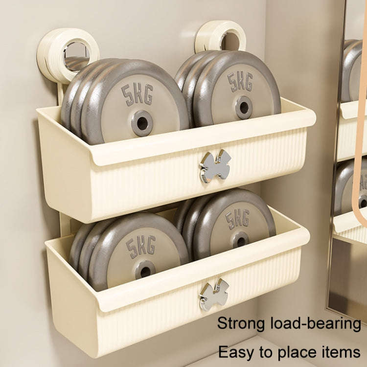 Suction Cup Wall Mounted Bathroom Shelf Drainage Detachable Storage Rack Hanging Basket, Style: 2...