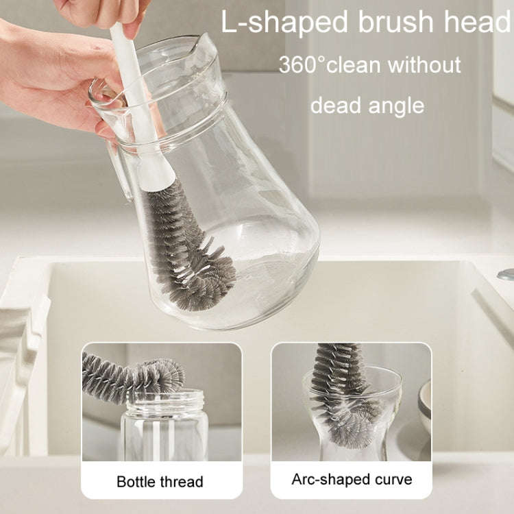 Household Long Handle Cup Brush Breaker Milk Bottle Cleaning Brushes(Green)