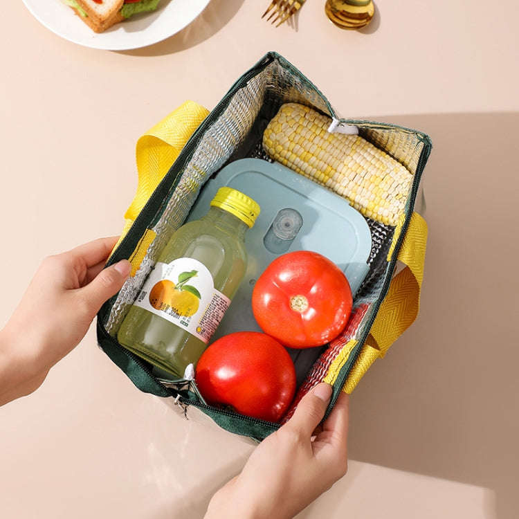 PU Cartoon Waterproof Thickened Insulated and Cooling Lunch Bag(Navy Blue)
