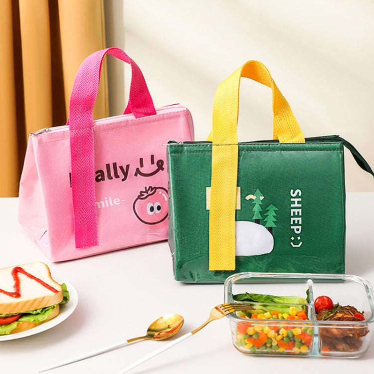 PU Cartoon Waterproof Thickened Insulated and Cooling Lunch Bag(Yellow)