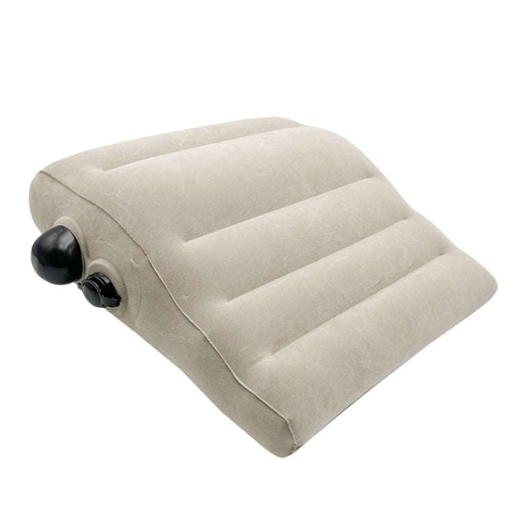 Press Inflatable Lumbar Pillow Portable Travel Flocking Pillow Chair Back Support