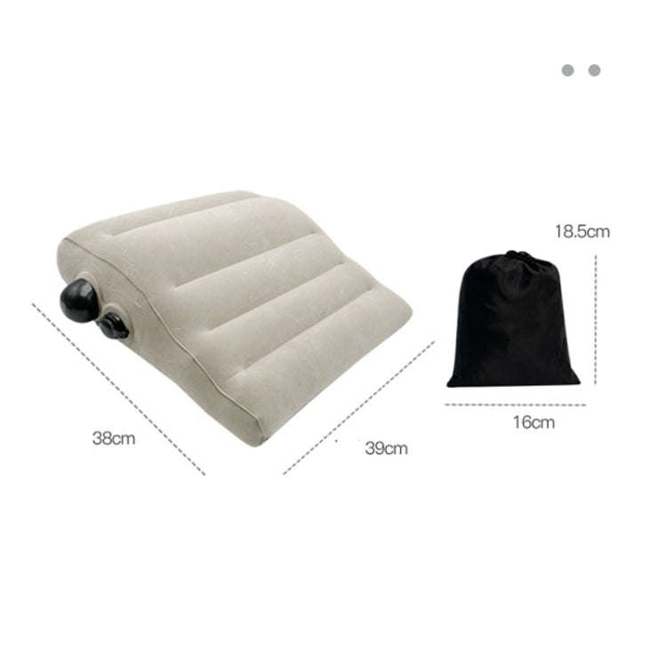 Press Inflatable Lumbar Pillow Portable Travel Flocking Pillow Chair Back Support