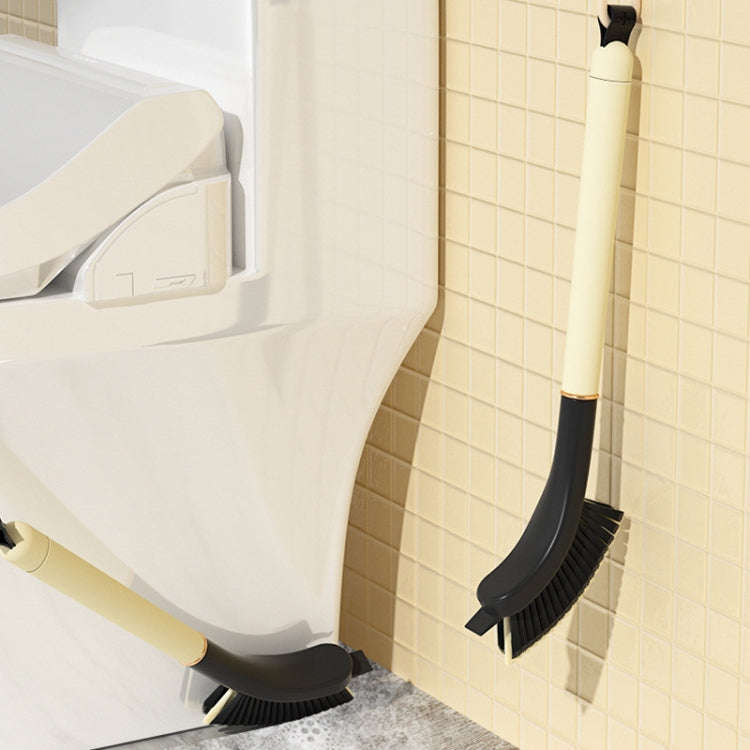 Kitchen 3 In 1 Long Handle Crevice Brush Household Bathroom Cleaning Brush(Milk White)