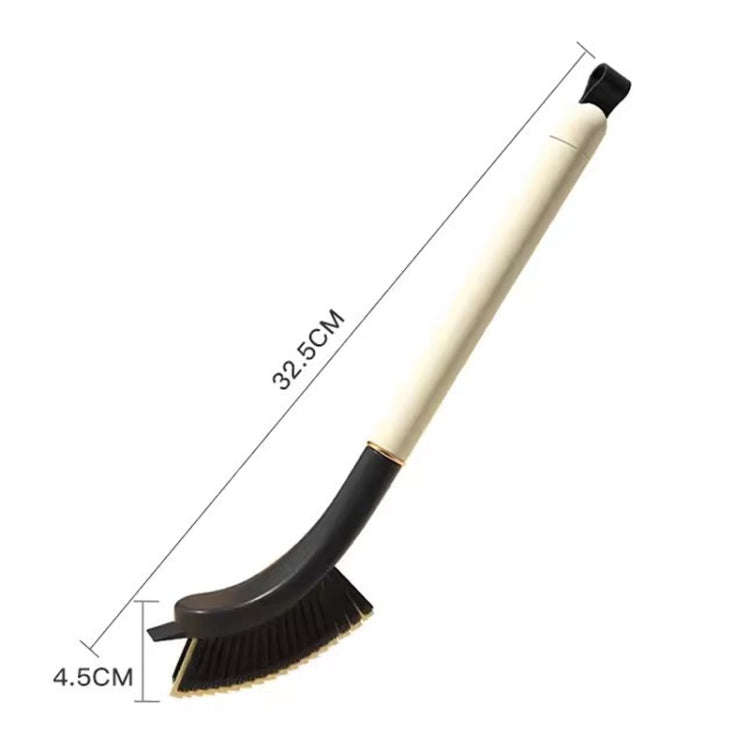 Kitchen 3 In 1 Long Handle Crevice Brush Household Bathroom Cleaning Brush(Milk White)