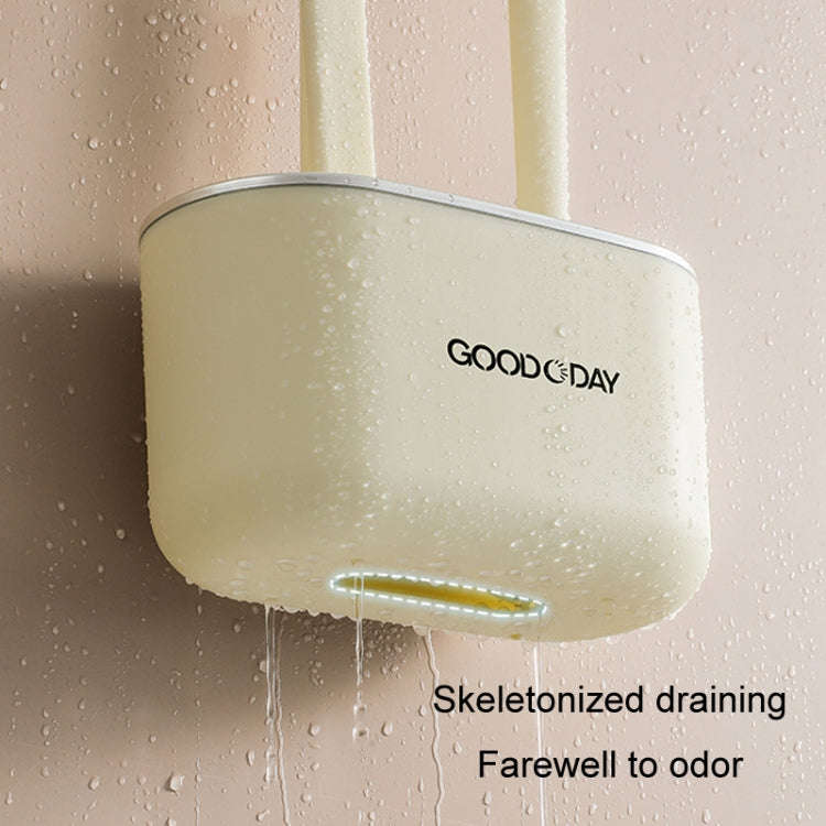 3 In 1 No Punch Wall Mounted Toilet Brush Household TPR Bristles Bathroom Cleaning Brush With Bas...