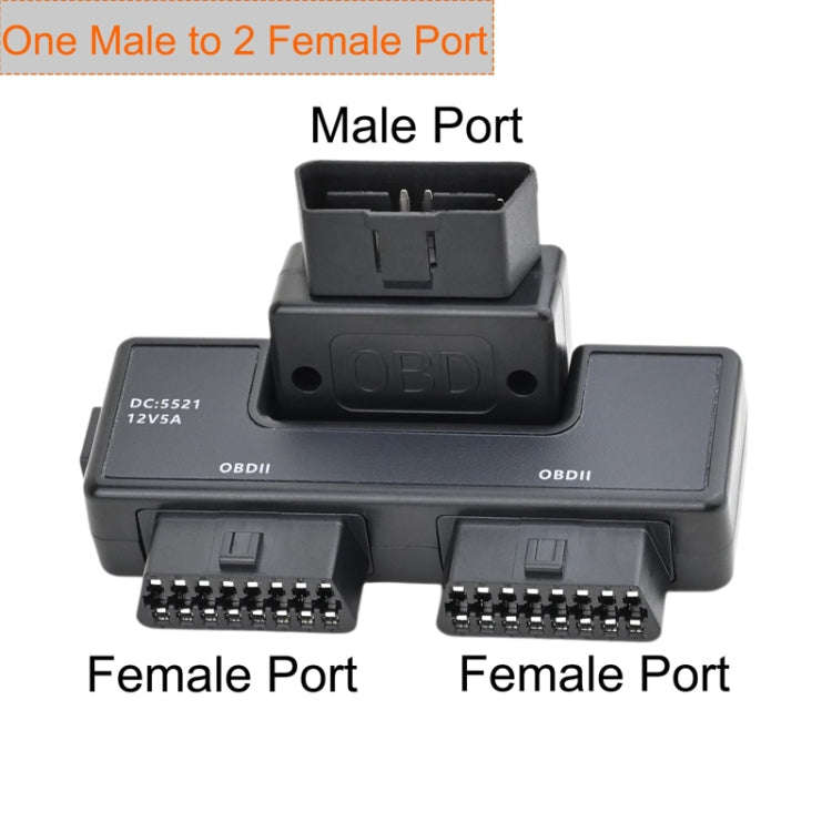 H015 OBD2 Automotive Universal 16Pin 1 To 2 Adapter