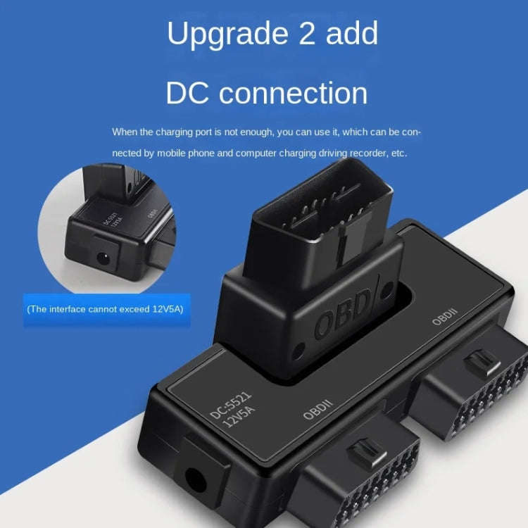 H015 OBD2 Automotive Universal 16Pin 1 To 2 Adapter