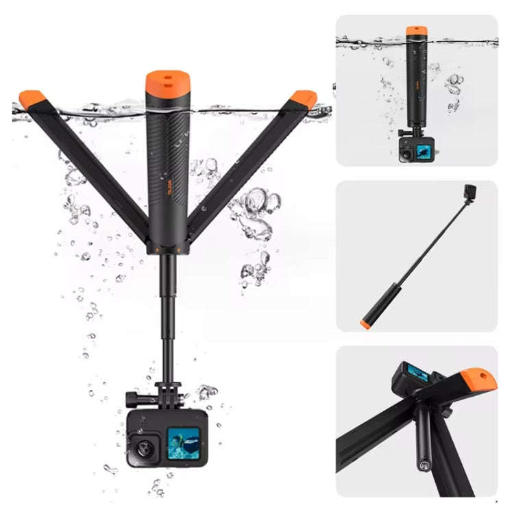 TELESIN 61cm Underwater Buoyancy Bar Retractable Selfie Stick Tripod For GoPro Insta360 DJI OSMO ...