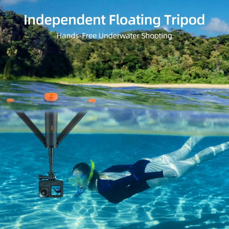 TELESIN 61cm Underwater Buoyancy Bar Retractable Selfie Stick Tripod For GoPro Insta360 DJI OSMO ...