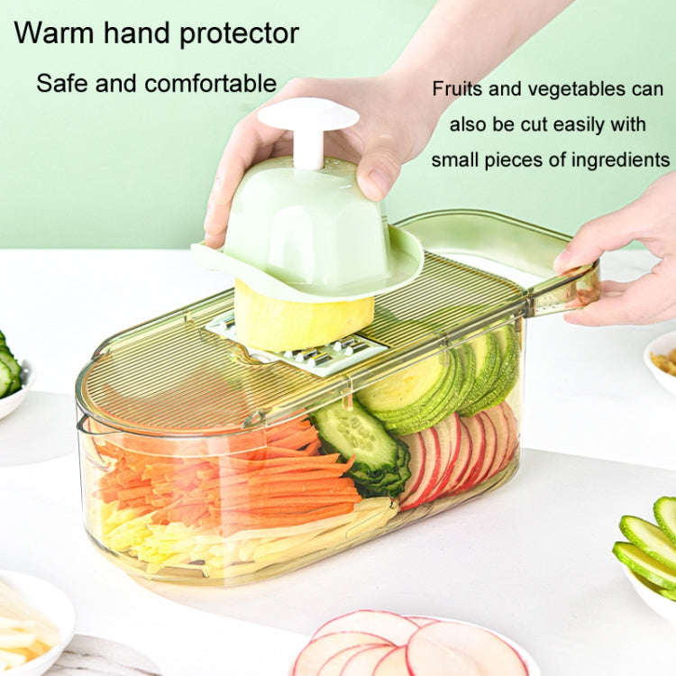 Kitchen Fruit Vegetable Shredder With Hand Guard Potato Cucumber Slicing Shredding Cutter, Style:...