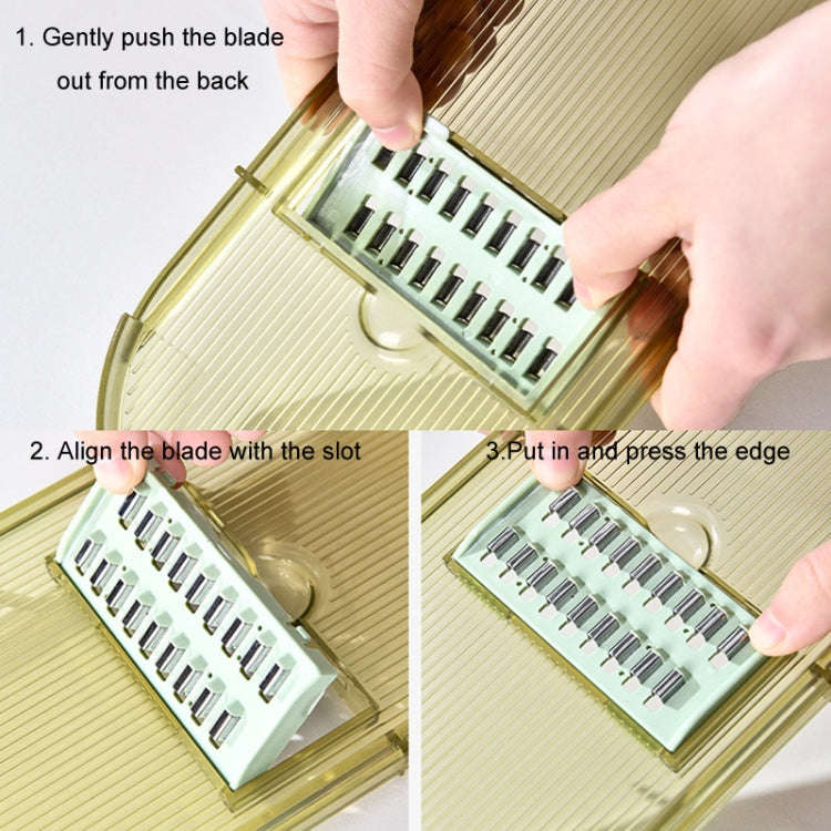 Kitchen Fruit Vegetable Shredder With Hand Guard Potato Cucumber Slicing Shredding Cutter, Style:...