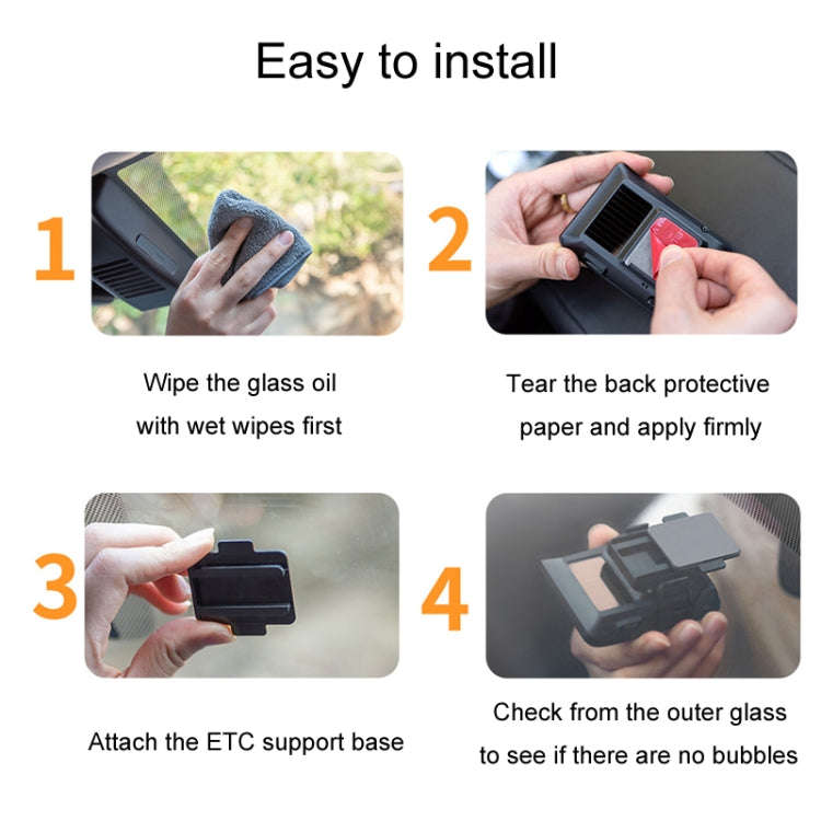 Automotive Removable ETC Slide Bracket Car Anti-Drop Holder, Color: Black