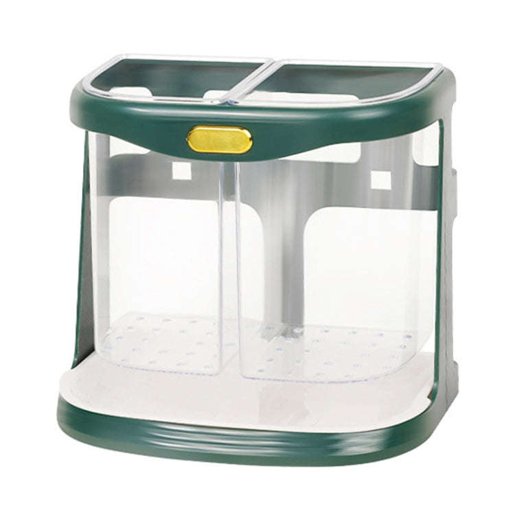 Kitchen Chopsticks Storage Box Knife Fork Spoon Drainage Rack Tableware Storage Rack(Green)