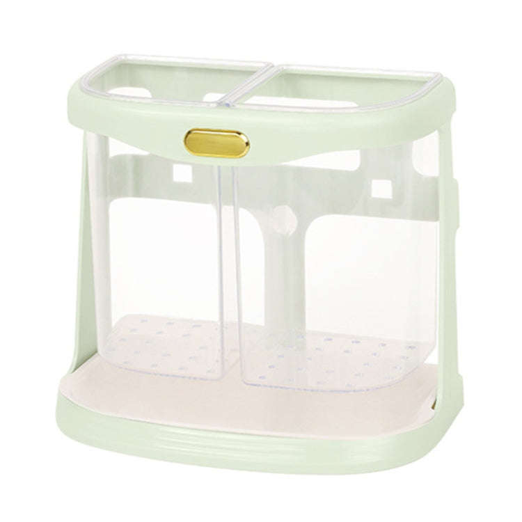 Kitchen Chopsticks Storage Box Knife Fork Spoon Drainage Rack Tableware Storage Rack(Light Green)