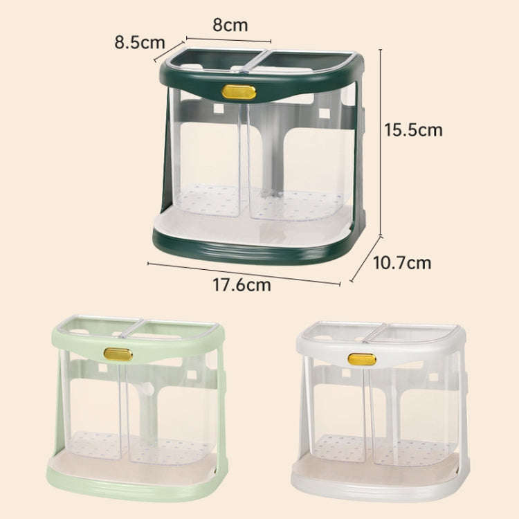 Kitchen Chopsticks Storage Box Knife Fork Spoon Drainage Rack Tableware Storage Rack(Green)